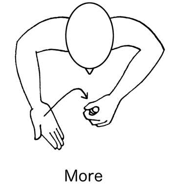 makaton gesture for more