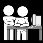 couple with computer