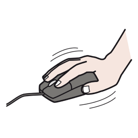 Mouse being used with tremor